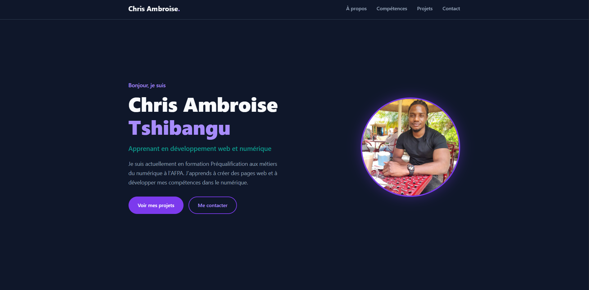 Projet 1 — portfolio personnel